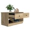 Tuhome Hamilton Storage Bench, Two Open Shelves, Two Drawers, Light Oak ZLD7110 - alternate 3